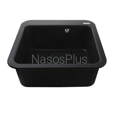 Гранітна мийка Globus Lux BARBORA чорний металік 510х510мм-А0001