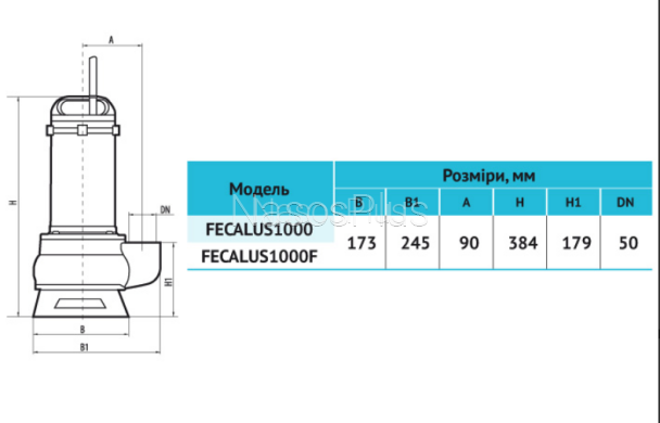 Дренажно-фекальный насос rudes FECALUS 1000