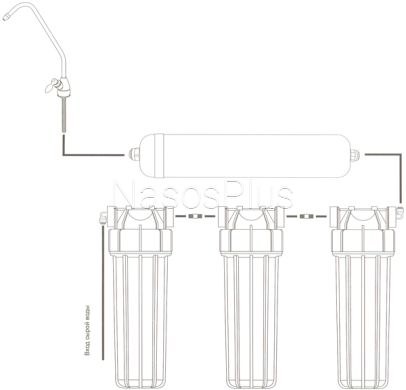 Кухонний фільтр під мийку Aquafilter FP3-HJ-K1 