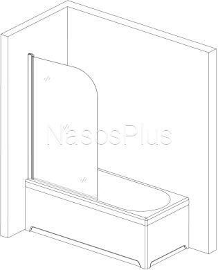 Шторка для ванної ELBA 80TCВ.Mosaic (80В.Mosaic) BRAVO (1уп.)