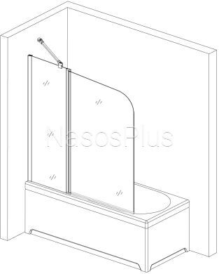 Шторка для ванної ENZA 120TC (120T) BRAVO (1уп.)