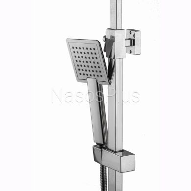 Душова система Globus Lux VAN-DS0026 Milano Лійка.Тропік30*30см нерж з виливом латунь-Штанга H=135см