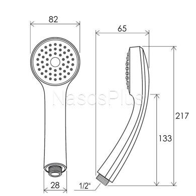 Душевая лейка Globus Lux SH-2280-White