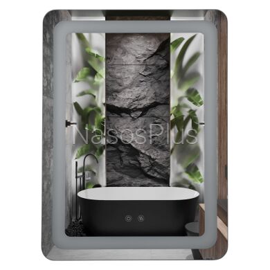 Дзеркало UNIO MRR-04 SQR-RA-S/H 600 x 800 mm LED FL сенсор + підігрів