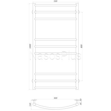 Рушникосушарка UNIO LDE W 1000-500-9 Драбинка Дуга Еліт вода