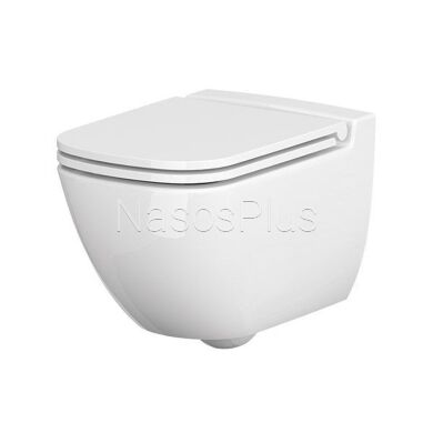 CET 741 Унитаз подвесной Cersanit CASPIA CLEAN ON с сиденьем слим дюропл. лифт легкосъемное