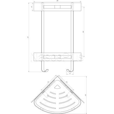 Полка двойная угловая Globus Lux SQ9422