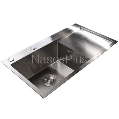 Мойка кухонная с полкой 3mm 780х430 Сатин 7843HS Mira