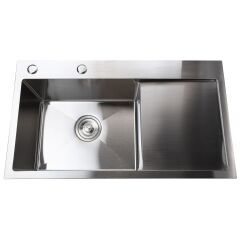 Мойка кухонная с полкой 3mm 780х430 Сатин 7843HS Mira