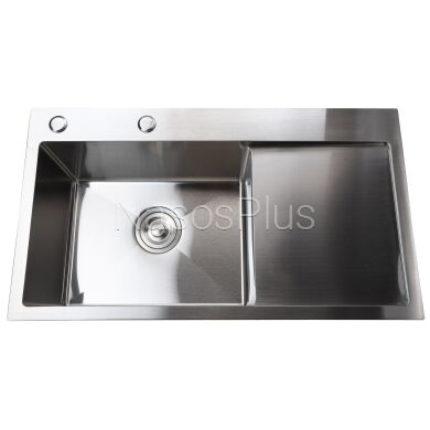 Мойка кухонная с полкой 3mm 780х430 Сатин 7843HS Mira