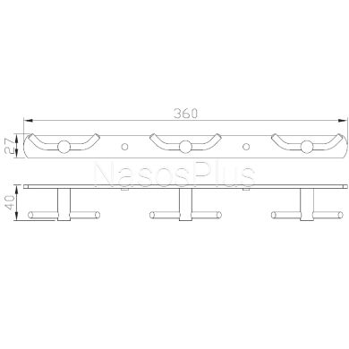 Планка с крючками Perfect Sanitary Appliances SP 8135