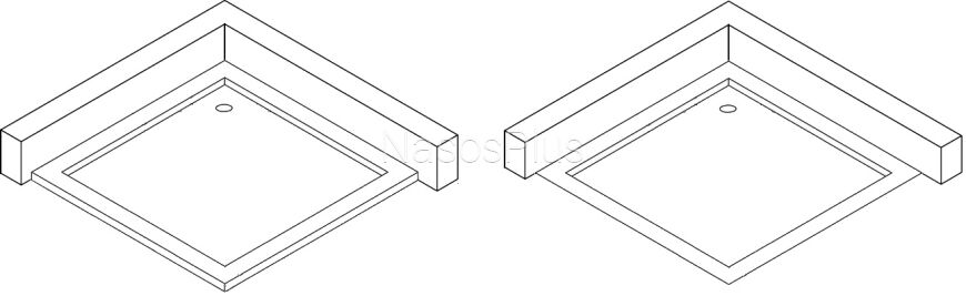 Душевой поддон квадратный BOBR SS90I BRAVO (2уп.)