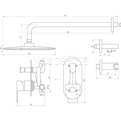 Душова система вбудована TOPAZ SARDINIA TSG 08205-G-H20 - Фото 9 Душова система вбудована TOPAZ SARDINIA TSG 08205-G-H20