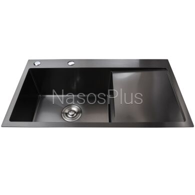 Мойка кухонная с полкой 3mm 780х430 Графит 7843HG Mira