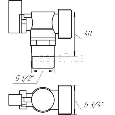 Кран шаровый угловой для стиральной машины SOLOMON 1/2″х3/4″ A7172 - Фото 5 Кран шаровый угловой для стиральной машины SOLOMON 1/2″х3/4″ A7172