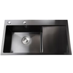 Мойка кухонная с полкой 3mm 780х430 Графит 7843HG Mira