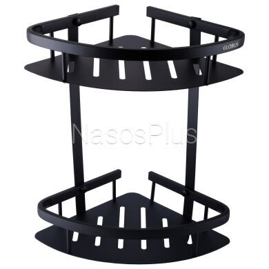 Полка подвійна кутова Globus Lux BS8422 - Фото 3 Полка подвійна кутова Globus Lux BS8422