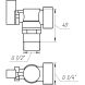 Кран шаровый угловой для стиральной машины SOLOMON 1/2&Prime;х3/4&Prime; A7172