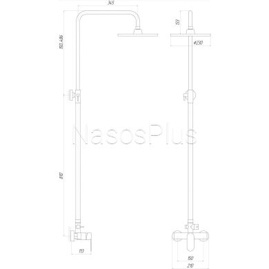 Душова система TOPAZ BARTS TB 07702-H36