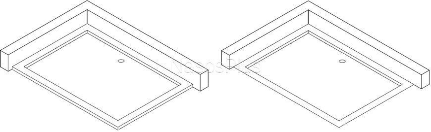 Душевой поддон прямоугольный WKRA SS120I BRAVO (2уп.)
