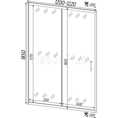 Душові двері TORMES 120FS BRAVO (2уп.)