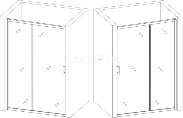 Душові двері TORMES 120FS BRAVO (2уп.)