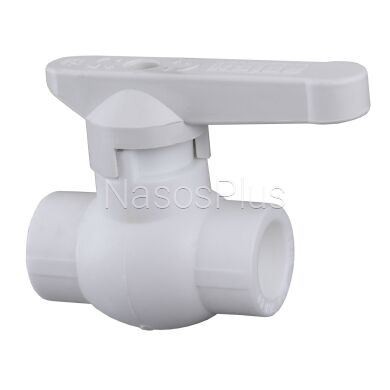 Кран шаровый Kalde PPR (латунь) ф32 (белый) 21012