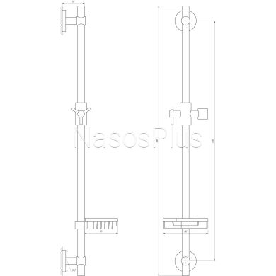 Душова стійка Globus Lux BT-1107-BB