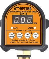 Электронное реле давления с защитой сухого хода Optima EP-1