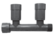 RB1201-210 Колектор 1"ЗР х 1"ВР х 2 виходи 1"ВР 