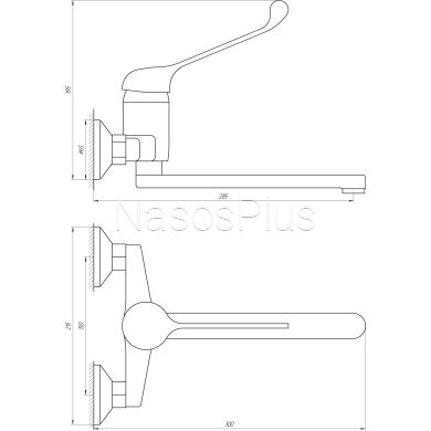 Смеситель для кухни Globus Lux CLINIC GLCA-1044
