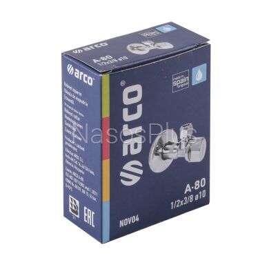 Кран кульовий кутовий ARCO 1/2″х 3/8″ NOV20 (NOV04) - Фото 5 Кран кульовий кутовий ARCO 1/2″х 3/8″ NOV20 (NOV04)