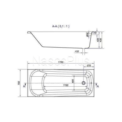 NAO Ванна 170x70