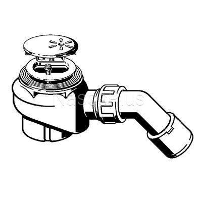 Сифон для душ кабины Domoplex VIEGA &Oslash;70 с металл. решеткой 364755