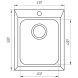 Гранитная мойка Globus Lux LAMA черный 410х500мм-А0002