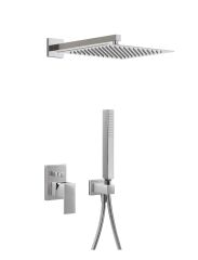 Душова система TRES CUADRO-TRES 106980 прихованного монтажу,два споживача,лійка 300*300мм Spain