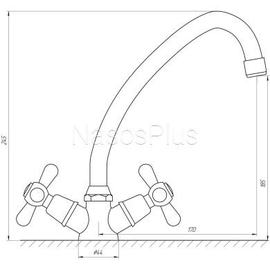 Смеситель для кухни Globus Lux GB-SHARM-0104-00