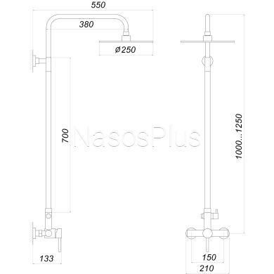 Душова система Globus Lux ALPEN SBT1-SH-05