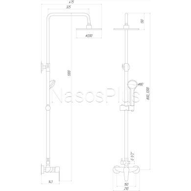 Душова система DOMINO TORINO DS-TO-004