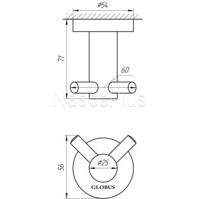 Крючек двойной Globus Lux SS 8415 SUS304