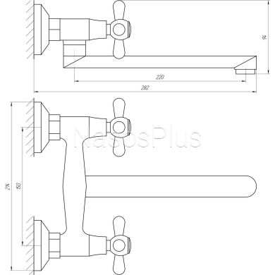 Смеситель для кухни Globus Lux GB-SHARM-361-BR