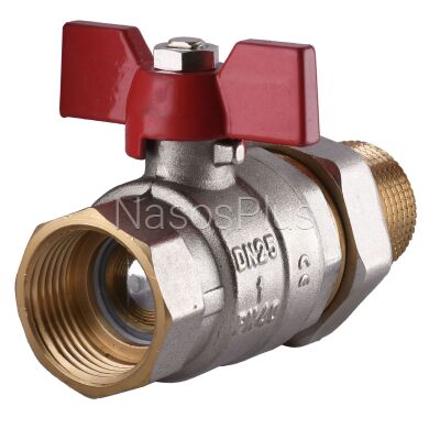 Кран шаровый прямой с американкой SOLOMON 1&Prime; УСИЛЕННЫЙ 1042