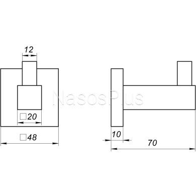 Гачок одинарний Globus Lux SQ9411 - Фото 3 Гачок одинарний Globus Lux SQ9411