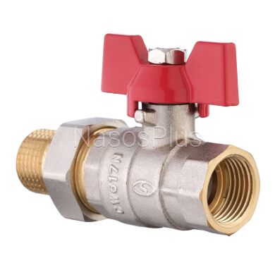 Кран шаровый прямой с американкой SOLOMON 1/2&Prime; УСИЛЕННЫЙ 1042