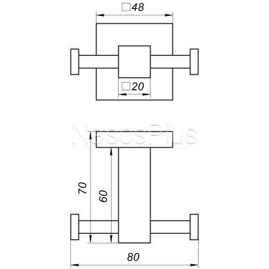 Крючек двойной Globus Lux SQ 9412