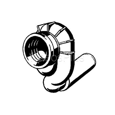 Сифон для писсуара боковой VIEGA пластик встроенный боковой 90&deg; (жолтый) 492465