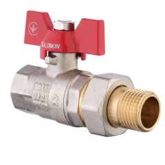 Кран шаровый прямой с американкой SOLOMON 1/2&Prime; УСИЛЕННЫЙ 1042