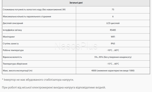 Инвертор гибридный SOLAR COM 6000/48 (6kW, 48A, 125А, Wi-Fi)