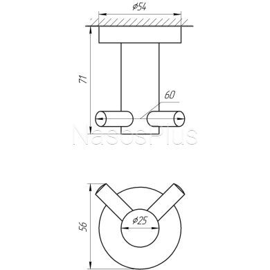 Гачок подвійний Globus Lux BS8415 чорний матовий SUS304 - Фото 5 Гачок подвійний Globus Lux BS8415 чорний матовий SUS304