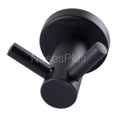 Гачок подвійний Globus Lux BS8415 чорний матовий SUS304 - Фото 2 Гачок подвійний Globus Lux BS8415 чорний матовий SUS304